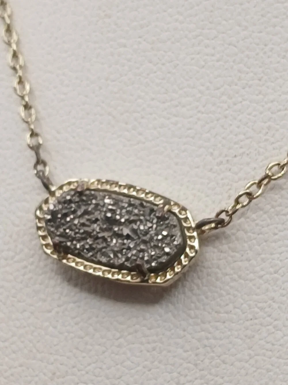 Kendra Scott Druzy Pendant Necklace 14k GP * Condition Read